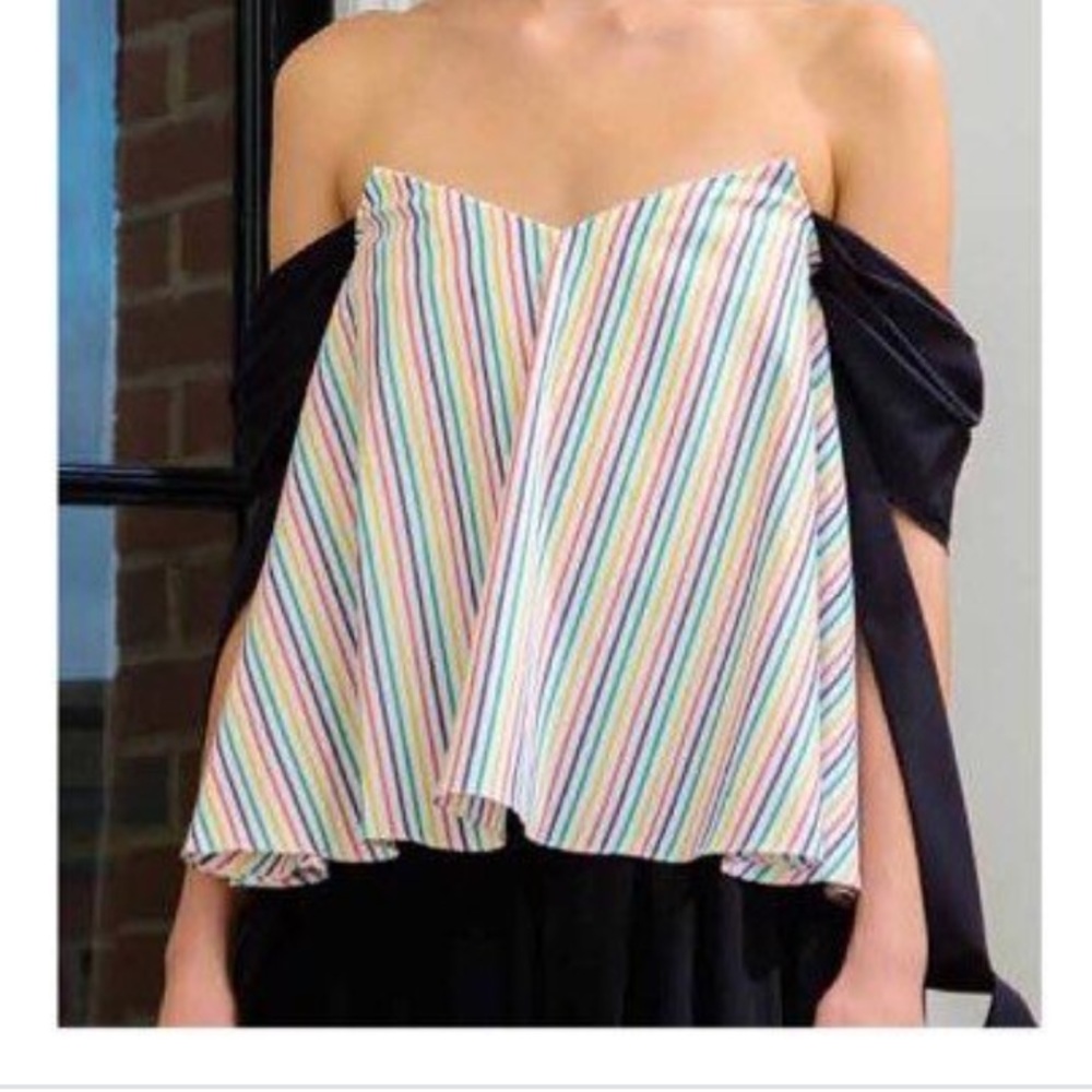 NWT Caroline Constas Zoe top in stripe - size S